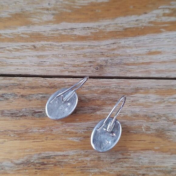 Turquoise Sterling Silver Mod Ring AND Dangle Earrings Size 8-8.5 Ring - Picture 10 of 15